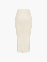 Creamy Latte Rib Maxi Skirt
